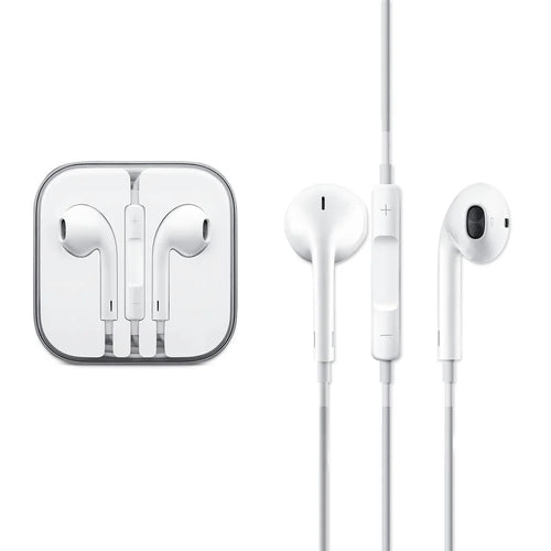 White wired earbuds